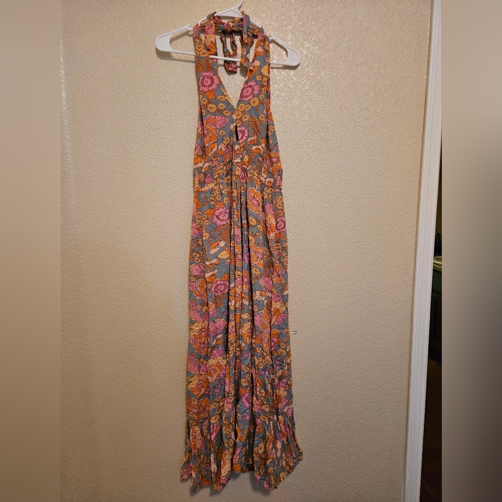 Floral Halter Maxi Dress